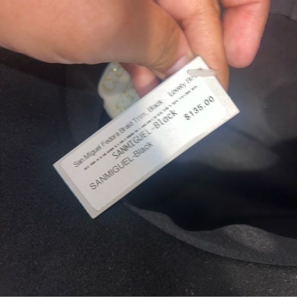 NWT Lovely Bird Black Wool San Miguel Fedora Braid Trim Hat - Picture 5 of 6